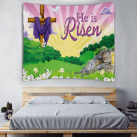 Rabbit Uskršnja tapiserija modna tapiserija za spavaću sobu kućni zidni dekor, 39.37x 100x
