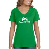 Xtrafly Odjeća za žensku igru ​​preko kontrolera Video igre Izravnajte V-izrez majicu