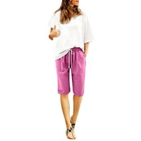 Ženske kratke hlače Ležerne vježbanje stil plaže Visoki struk pamuk sa džepovima Dame odjeću Trendi