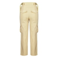 Olyvenn ponude ženske boje u boji labave i udobne pamučne pakove trendy srušive ležerne hlače pune dužine
