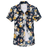 Jinda Muška havajska majica majica s kratkim rukavima Soft Casual Cool Holiday Modern Revel ljetni top 20red X-Veliki