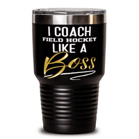 Hokej na terenu trenera poput šefa - 30oz crni prehrani za prometni poklon ideja za trenere