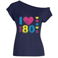 Košulje za žene Grafički Volim 80-ih sa ramena Disco 80-ih Thirts Womens