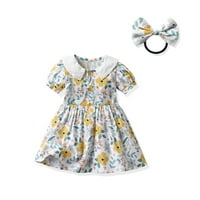 Dječja mačka haljina Dječja djevojka odjeća Djeca Toddler Baby Girls Proljeće Ljeto Print cvjetni kratki