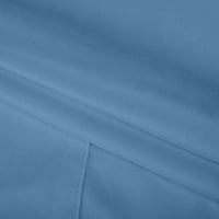 Odeerbi Womens V izrez za pročišćavanje vrhova Djelomično štampanje Radna uniforma kratkih rukava na vrhu pune boje kombinezone plave boje
