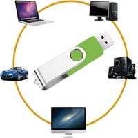 32GB USB fleš pogon, USB 2. Flash pogon Metalni okretni USB Memory Stick sa LED indikatorom, preklopni memorijski palac Podigni pogon za skakanje sa vrpcom