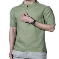 Bomotoo muške modne majice kratki rukav obični fit Basic Tee Holiday Casual gumbe bluza