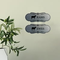 Znakovi Bylita Designer Rams i znak za toalet EWES - velika