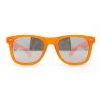 Matte Frost Neon ikonski hipster Horn Rim Srebrna ogledala sunčane naočale narančaste