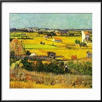 Berba u La Crau sa Montmajour u pozadini, scenske sezone UKLJUČENO Umjetnost Zidna umjetnost Vincent
