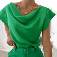 Ljetni vrhovi dugih rukava za žene Juniors majica za žene šifonske majice s džepovima Bluze s kratkim