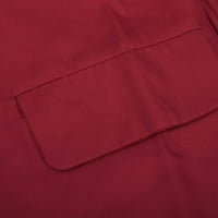 Giligiliso Clearence Žene Ljetni vrhovi labavi fit čvrsti gumb Džepni rekreativni kaput od dugih rukava