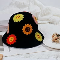 Cvjetni dekor široki podimljeni ljetni kašika HAT Crochet cvjetni ribolovke za žene za žene, kape za