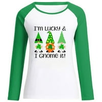 Lucky Shamrock Majica za žene St. Patricks Dan bluza Slatka tee irska djetelina Printhirs Novelty Tops