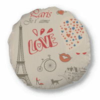 Love Paris Francuska Eiffelov toranj okrugli jastuk jastuk za uređenje