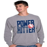 Bejzbol plejer Power Hilter Fan muški dugi rukav TEE majica Brisco Brends 2x