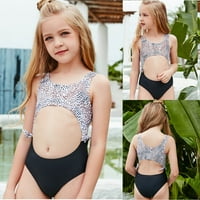 Djevojke kupaće djevojke slatka leopard print uzorak bikini set kupaći kostim kupaći kupaći kupaći kostim