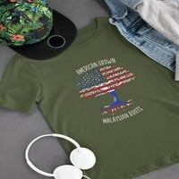 Američki uzgojili malezijski korijeni majica-majica -Martprints dizajni, muški xx-veliki
