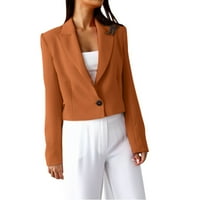 Entyinea Blazer odijelo za žene plus veličine formalno plaćene nožene rever radne modne blazer khaki