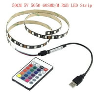 5V 60SMD RGB LED traka Light Bar TV TV Back Rasvjetni komplet + USB daljinac