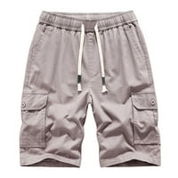 Elaililye modni muški plus veličine kratke hlače Ležerne prilike čiste boje na otvorenom s džepom plaže