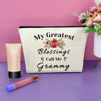 Grammy Poklon Najbolja baka Gifts Makeup Bag Najbolji gramy ikad poklon majčin dan poklon bake pokloni od unuka i unuka kozmetičke torbe Rođendan božićni pokloni za njenu kozmetičku torbicu za putovanja