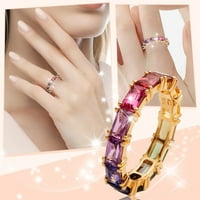 Višebojni cirkonski ženski prsten jednostavan modni nakit Popularni dodaci