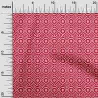 Onuoone Georgette viskoza crvene tkanine Geometrijski bandhanski obrtni projekti Dekor tkanina Štampano od dvorišta široko
