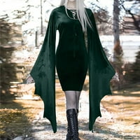 Beppter Deep V izrez Gotička haljina Ženska gotička haljina leptir rukavac Mesh čipka Vintage haljina
