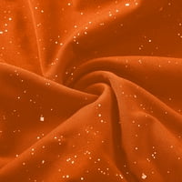 Narančaste haljine za žene hladno rame s kratkim rukavima Štamparija zvjezdana uzorka plus veličine