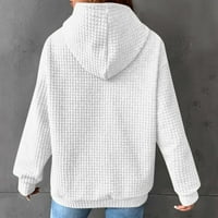 Pletena dukserica Zima, kapuljač za prometanje za žene Classic Solid casual prevelicirani pulover dukseri