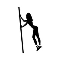 Seksi striptizer djevojka naljepnica naljepnica Die Cut - samoljepljivi vinil - otporan na vremenske prilike - izrađene u SAD - mnogo boja i veličina - pole plesač za uklanjanje izvođača plesača