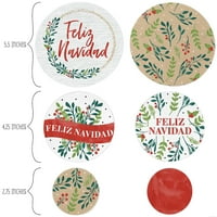 Velika tačka sreće Feliz Navidad - Odmor i španjolski božićni party gigant krug Confetti - Party Decorations