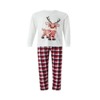 Božićna porodica koja odgovara pidžamama set za odrasle dječje dječje jelene tiskane vrhove + plažene hlače za odmor salon za spavanje