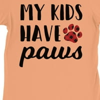 Moja djeca imaju šape pletene ženske majice breskve slatke ljubitelje ljubitelja psa