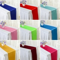 Pravokutnik satenski stol za stol za ponovno zakraćivanje prašine otporno na prašinu za banket za oblaganje svadbene zabave Kućni trpezarijski stol, 30x plava