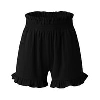 Easluy Horts za žene Hlače Mekane ženske kratke hlače Ležerne prilike Crne L