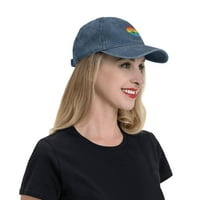 Rainbow Love LGBT Pride Prides Baseball Cap, podesivi pamuk Vintage Tata Hat Unisex, Plava