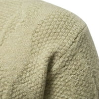 jsaierl muški džemper pleteni vrat na vratu tanka košulja gornji dugi rukav Stretch džemper za pulover