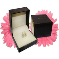 14k bijeli zlatni zaručni prsten za žene jastuk rez crni dijamant dvostruki halo prstenovi 3. karat