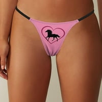 Galloping Horter Heartwomen's Bikini Panty Sexy Thong G String T-Back Slatka smiješna rublja gaćice