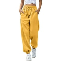 Wofeydo joga hlače, ženske dno se dušenje joggeri hlače vježbaju visoke čekinske hlače sa džepovima,