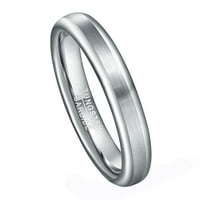 Srebrni volframovi karbidni prsten za muškarce Ženska kupola za vjenčanicu četkica Comfort FIT prstenovi