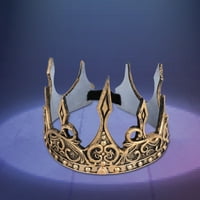 Grofry simulacija krune hvatajući realistični izgled FAU kože antikne srednjovjekovne krune ukrasi za zabavu antiky zlato
