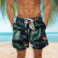 Muška ljetna modna modna kratka pantne casual havajske stilske hlače od tiskane cvjetne plaže casual