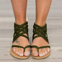 Ženske cipele Modne otvorene ženske prste ljetne prozračne sandale plaže ravne cipele sa patentnim zatvaračem