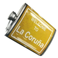 Flask žut cestovni znak Dobrodošli u La Coru? A