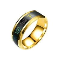 Nakit za žene Prstenje moda Nova fizička inteligentna temperatura Par prsten za prsten za prikaz prstena