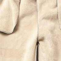 Tenjioio Clearence Modne žene Zimske sportske hlače s visokim strukom Čvrsto povremene labave janjetine