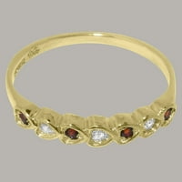 Britanci napravio je 10k žuto zlatni prsten sa prirodnim dijamantskim i gornjim ženskim vječnim prstenom